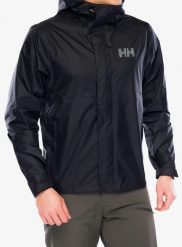 Kurtka przeciwdeszczowa męska Helly Hansen Loke Jacket 2.0. Czarne kurtki męskie Helly Hansen, l, bez wzorów, z materiału, bez kaptura. Za 559.00 zł.