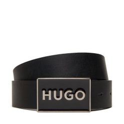 Pasek Męski HUGO. Czarne paski męskie Hugo, bez wzorów. Za 219.99 zł.