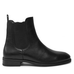 Botki Unisa. Czarne botki damskie Unisa, bez obcasa, na płaskiej podeszwie, bez zapięcia. Za 549.99 zł.