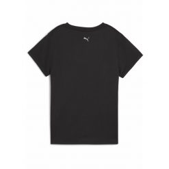Damska koszulka do biegania z grafiką i napisem PUMA Black Q2. Czarne bluzki damskie Puma, xs, bez wzorów, bez kołnierzyka. W wyprzedaży za 94.00 zł.