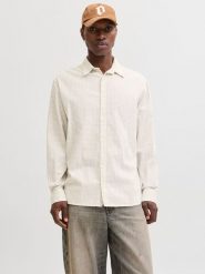 Jack & Jones Koszula - Regular fit - w kolorze beżowym rozmiar: L. Brązowe koszule męskie Jack & Jones, l, bez wzorów, z bawełny, bez kołnierzyka, bez ramiączek. Za 86.99 zł.