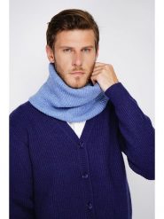 C& Jo Szal-koło w kolorze błękitnym rozmiar: onesize. Niebieskie szaliki męskie C& Jo, bez wzorów, z kaszmiru. Za 100.28 zł.