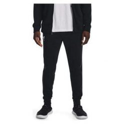 Spodnie dresowe męskie UNDER ARMOUR Rival Terry joggery. Czarne spodnie dresowe męskie Under Armour, bez wzorów, z dresówki. W wyprzedaży za 149.00 zł.