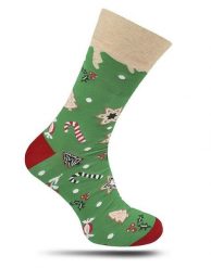 Skarpetki Świąteczne, Zielone, Merry Christmas, Choinki, Gwiazdki, Rózgi -MORE- Męskie. Zielone skarpetki męskie More, bez wzorów, z bawełny. Za 24.90 zł.