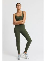 Rethinkit Legginsy sportowe "All day" w kolorze zielonym rozmiar: L. Zielone legginsy damskie Rethinkit, l, bez wzorów, z materiału. Za 136.45 zł.