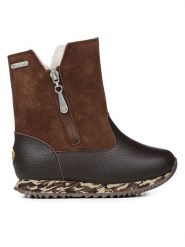 EMU Australia Śniegowce Baker K12941 Brązowy. Brązowe buty zimowe chłopięce Emu Australia, ze skóry. Za 499.99 zł.