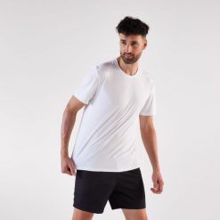 Second Life - Koszulka do biegania męska Kiprun Run 100 - Stan Doskonały. Białe t-shirty sportowe męskie KIPRUN, m, z materiału, bez ramiączek, do biegania. Za 20.99 zł.