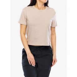 Koszulka bawełniana damska Black Diamond BD Stripe SS Tee. Brązowe bluzki sportowe damskie Black Diamond, bez wzorów, z bawełny, bez ramiączek. Za 114.99 zł.