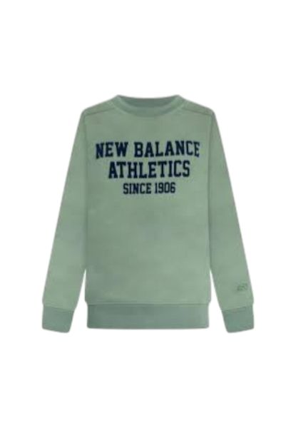 Bluza męskie New Balance zielony. Zielone bluzy bez kaptura męskie New Balance, l, z materiału. Za 455.90 zł.