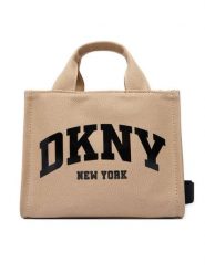 DKNY Torebka R41AOC80 Khaki. Brązowe torebki klasyczne damskie DKNY, bez wzorów, z materiału, bez dodatków. Za 439.99 zł.