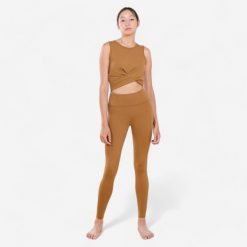 Legginsy do jogi damskie Kimjaly Premium. Brązowe legginsy damskie KIMJALY, l, bez wzorów, z elastanu. Za 149.99 zł.