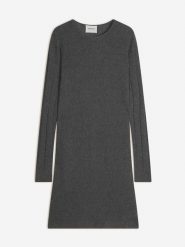 Perfect Cashmere Kaszmirowa sukienka "Lola" w kolorze szarym rozmiar: XXL. Szare sukienki damskie Perfect Cashmere, na co dzień, xxl, bez wzorów, z kaszmiru, bez kołnierzyka, bez ramiączek, midi, proste. Za 434.99 zł.