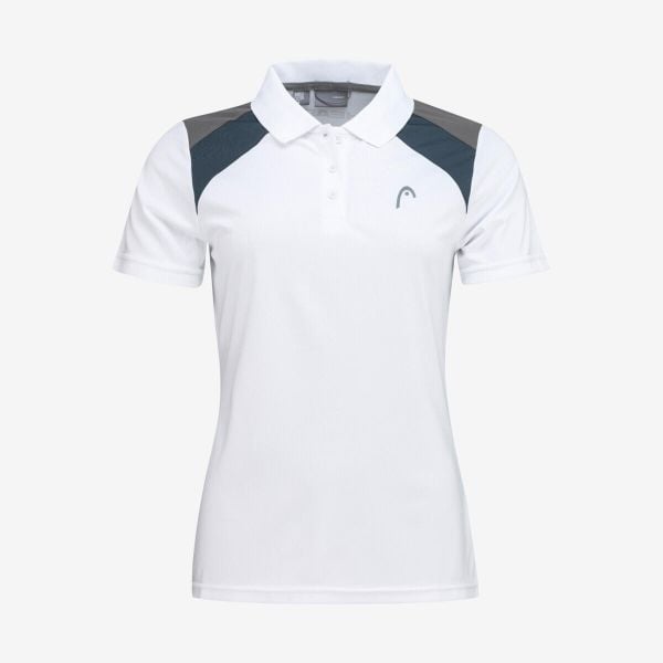 Koszulka polo damska CLUB 22 Tech. Białe bluzki damskie HEAD, xl, bez wzorów, z poliesteru, sportowe, bez kołnierzyka, bez ramiączek. Za 244.00 zł.