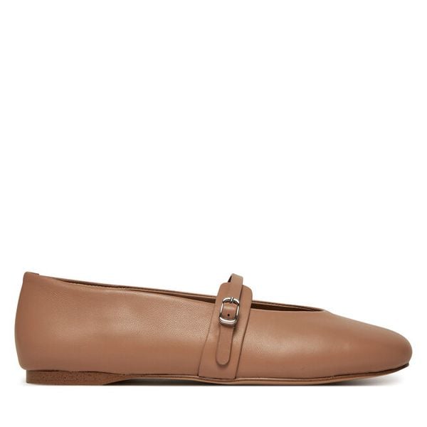Baleriny Steve Madden. Brązowe baleriny damskie Steve Madden, bez wzorów, bez obcasa. Za 309.99 zł.