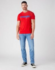 WRANGLER GREENSBORO MĘSKIE SPODNIE JEANSOWE MID TERM W15QHR18Y 112145829. Spodnie materiałowe męskie Wrangler, bez wzorów, z jeansu. Za 229.99 zł.