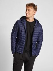 Kurtka z kapturem Hummel Red. Niebieskie kurtki męskie HUMMEL, xl, bez wzorów, z poliamidu, z kapturem. Za 317.00 zł.