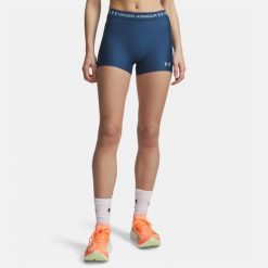 Spodenki treningowe damskie Under Armour HeatGear Shorty. Brązowe szorty damskie Under Armour, bez wzorów, sportowe. Za 94.99 zł.