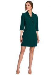 Stylove Sukienka w kolorze ciemnozielonym rozmiar: M. Zielone sukienki damskie Stylove, na co dzień, m, bez wzorów, z tkaniny, bez kołnierzyka, bez ramiączek, mini, proste. Za 166.49 zł.