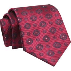 Krawat - ALTIES - Czerwony w Oryginalne Grochy. Czerwone krawaty i muchy męskie Alties, bez wzorów, z tkaniny, eleganckie. Za 49.00 zł.