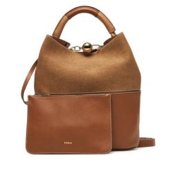 Torebka Furla. Brązowe torebki klasyczne damskie Furla, bez wzorów, bez dodatków. Za 1,929.00 zł.