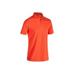 Koszulka polo do golfa męska. Czerwone koszulki polo męskie INESIS, m, bez wzorów, z bawełny, bez ramiączek. Za 29.99 zł.