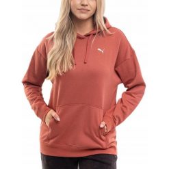 Bluza Damska PUMA Dresowa z Kapturem Sportowa Kangurka Bawełna roz. XXL. Czerwone bluzy sportowe damskie Puma, xxl, bez wzorów, z bawełny, bez ramiączek, z kapturem. Za 171.00 zł.