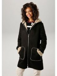 Aniston Płaszcz przejściowy w kolorze czarnym rozmiar: 36. Czarne płaszcze damskie Aniston, bez wzorów. Za 131.43 zł.