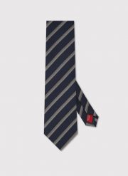 PAKO LORENTE - Jedwabny krawat męski w pasy. Krawaty i muchy męskie Pako Lorente, bez wzorów, z jedwabiu. Za 149.99 zł.