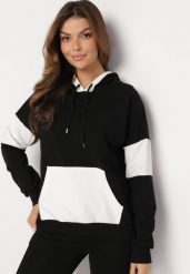 Czarna Bawełniana Bluza z Kapturem Aneksa. Czarne bluzy z kapturem damskie Born2be, z bawełny. Za 84.99 zł.