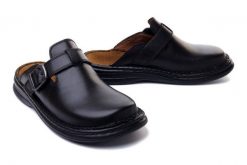 JOSEF SEIBEL 10122 MADRID 37 600 schwarz, klapki profilaktyczne męskie. Czarne klapki i japonki męskie Josef Seibel, ze skóry. Za 329.90 zł.