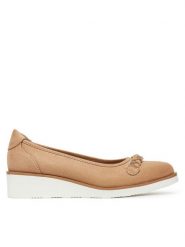 Clara Barson Baleriny WYL3395-7 Beżowy. Brązowe baleriny damskie Clara Barson, bez wzorów, z materiału, bez obcasa. Za 119.99 zł.