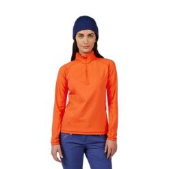 Kurtka narciarska 1/4 Zip damska Rossignol Stretch. Brązowe kurtki narciarskie i snowboardowe damskie Rossignol, l, bez wzorów, z polaru, bez kaptura, narciarskie. Za 375.00 zł.