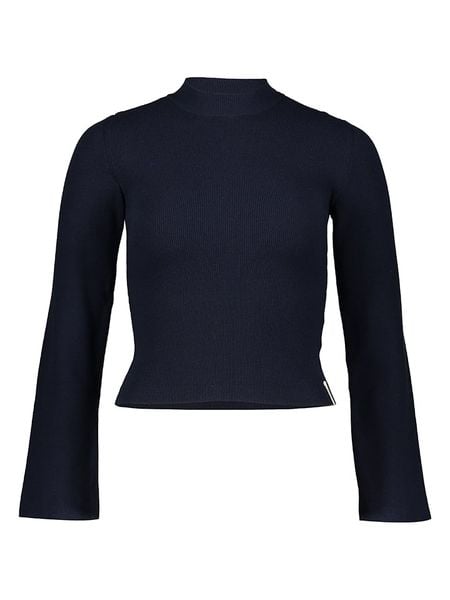 Copenhagen Studios Koszulka w kolorze granatowym rozmiar: 32. Niebieskie bluzki damskie Copenhagen Studios, bez wzorów, prążkowane, bez kołnierzyka. Za 69.75 zł.