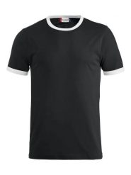 Clique T-shirt Nome unisex lekko dopasowany czarny/biały – black/white. Czarne t-shirty damskie CLIQUE, s, bez wzorów, z bawełny, bez kołnierzyka. Za 100.86 zł.
