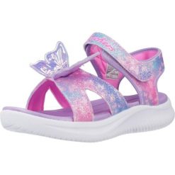 Sandały SKECHERS JUMPSTERS SANDAL Fioletowy. Fioletowe sandały damskie Skechers, bez wzorów, z syntetyku, bez obcasa. Za 189.99 zł.
