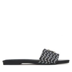 Klapki Juicy Couture. Czarne klapki damskie Juicy Couture, bez wzorów, bez obcasa. Za 159.99 zł.