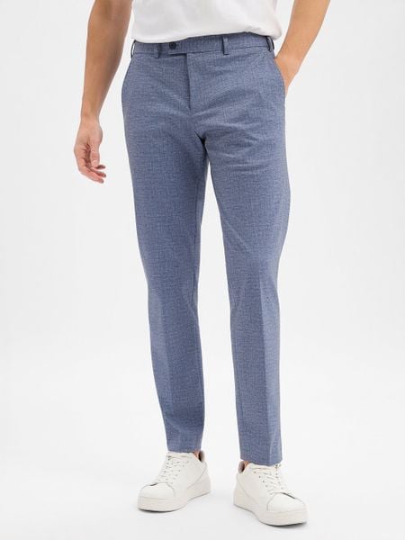 Finshley & Harding spodnie garniturowe Mężczyźni Modern Fit Sztuczne włókno niebieski, 58. Niebieskie spodnie wizytowe męskie Finshley & Harding, z włókna. Za 229.95 zł.