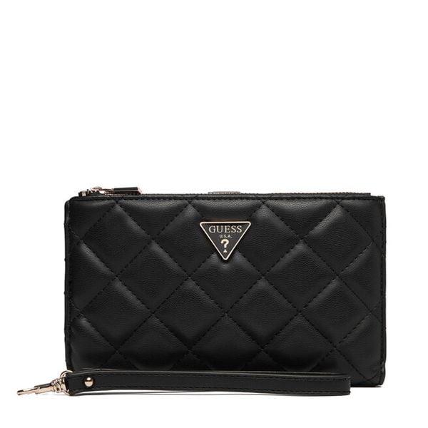 Portfel Guess. Czarne portfele damskie Guess, z aplikacjami. Za 294.99 zł.