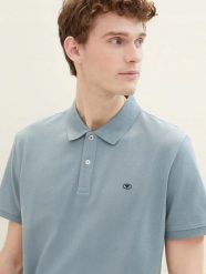 T-SHIRT KOSZULKA POLO MĘSKA TOM TAILOR. Niebieskie koszulki polo męskie Tom Tailor, m, z bawełny, bez ramiączek, na fitness i siłownię. Za 104.55 zł.