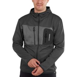 Polarowy sweter męski Fundango Fox Hybrid. Niebieskie swetry męskie Fundango, m, bez wzorów, z polaru, bez kołnierzyka. Za 419.90 zł.