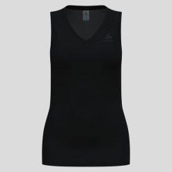 Koszulka sportowa damska Odlo BL TOP v-neck singlet ACTIVE F-DRY LIGHT. Białe bluzki sportowe damskie Odlo, s, bez wzorów, bez ramiączek. Za 136.67 zł.