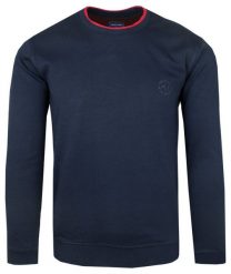Bawełniana Męska Bluza PAKO JEANS z Lamówką - Granatowa. Niebieskie bluzy bez kaptura męskie Pako Jeans, m, z bawełny. Za 169.00 zł.