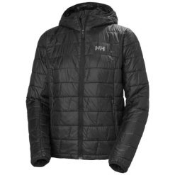 Damska kurtka z kapturem Helly Hansen Lifaloft. Czarne kurtki damskie Helly Hansen, xl, bez wzorów, z materiału, z kapturem. Za 986.00 zł.