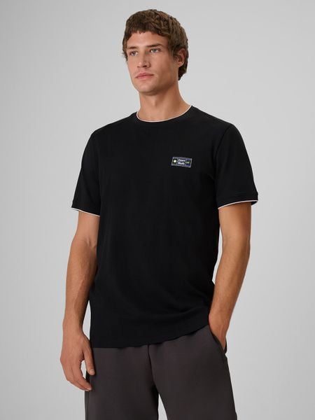 4F T-shirt regular gładki męski - czarny S. Czarne t-shirty męskie 4f, m, bez wzorów, z bawełny, bez kołnierzyka. Za 69.99 zł.