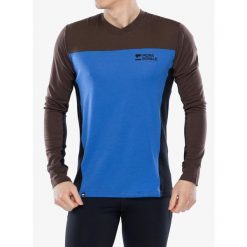 Bluza rowerowa męska Mons Royale Redwood Enduro VLS. Niebieskie bluzy bez kaptura męskie Mons Royale, bez wzorów, bez kołnierzyka, bez ramiączek. Za 329.99 zł.