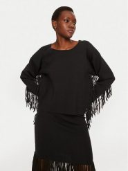 Munthe Sweter Tagillu 243161524376 Czarny Regular Fit. Czarne swetry klasyczne damskie Munthe, z wiskozy, bez kołnierzyka. Za 799.99 zł.