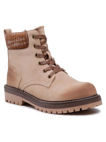 Clara Barson Trapery WS2911-03 Beżowy. Brązowe trapery damskie Clara Barson, ze skóry, bez obcasa. Za 159.99 zł.