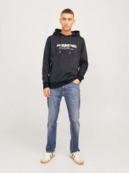Jack & Jones Bluza w kolorze antracytowym rozmiar: L. Czarne bluzy z kapturem męskie Jack & Jones, l. Za 70.24 zł.