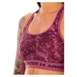 Biustonosz Sportowy Damski Under Armour Top Mid Crossback. Fioletowe biustonosze sportowe damskie Under Armour, bez wzorów. Za 159.99 zł.