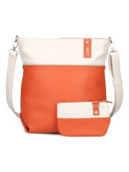 Zwei Torebka w kolorze kremowo-pomarańczowym - 33 x 32 x 13 cm rozmiar: onesize. Brązowe torebki klasyczne damskie Zwei, bez wzorów, z materiału, bez dodatków. Za 222.18 zł.